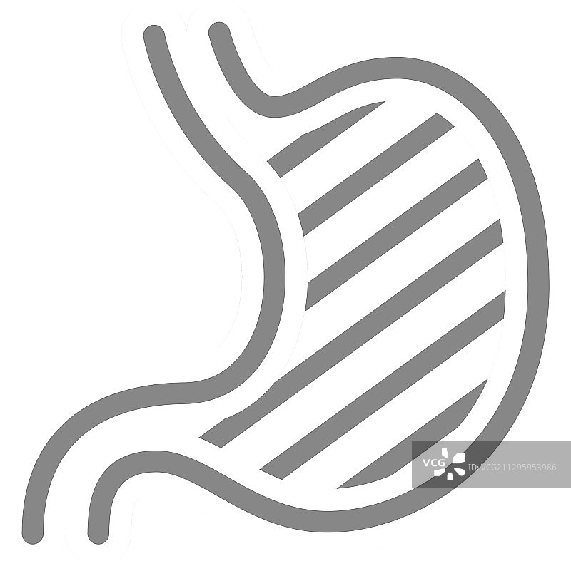 胃部不适线条图标图片素材