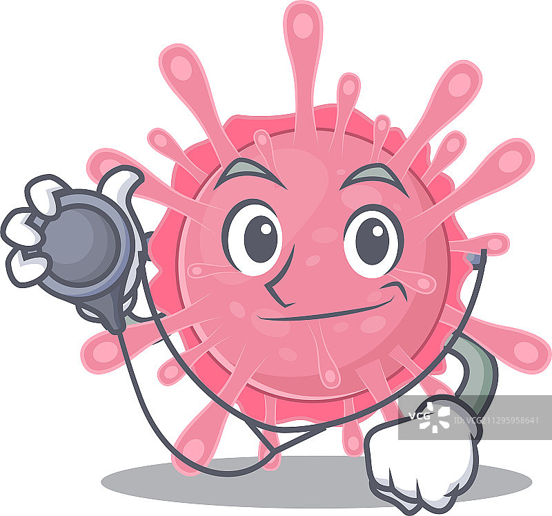 医生用工具对抗优雅的冠状病毒图片素材