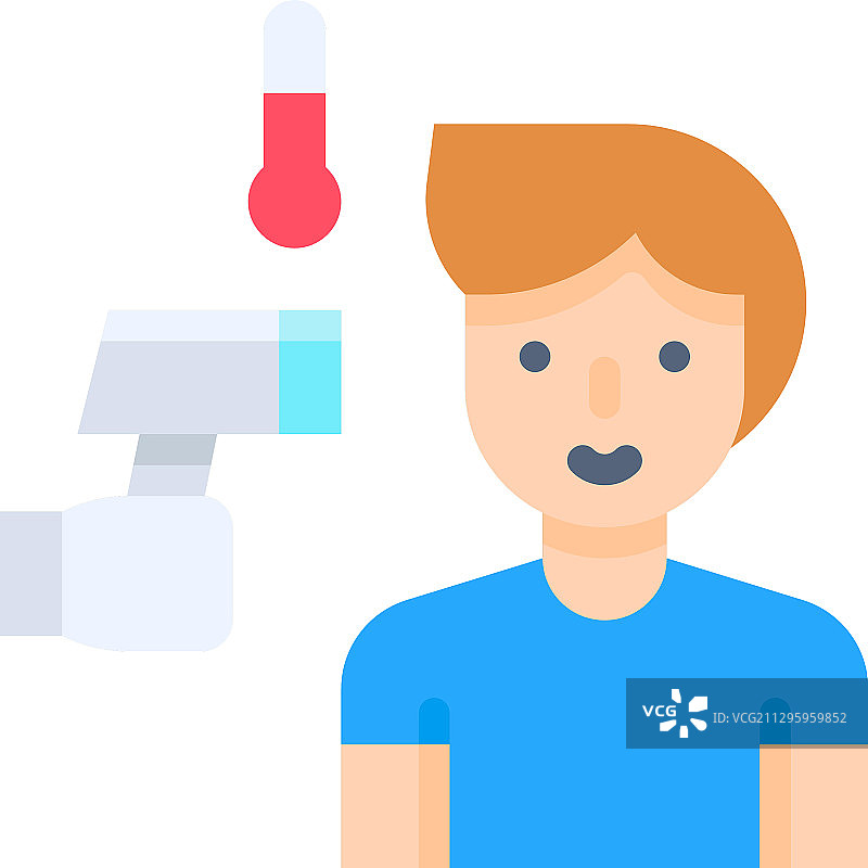 扁平风格体温测量图标图片素材
