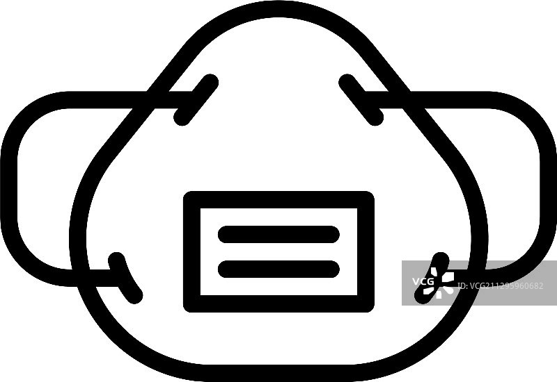 N95口罩线条样式图标图片素材