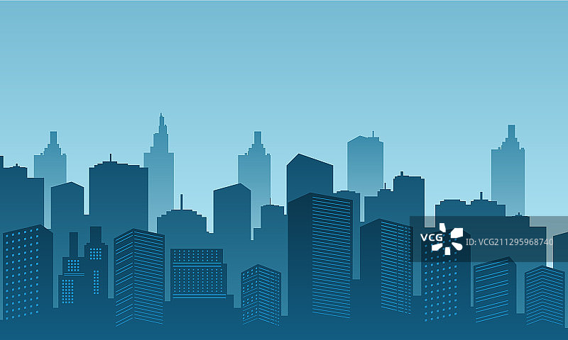 白天城市建筑背景图片素材