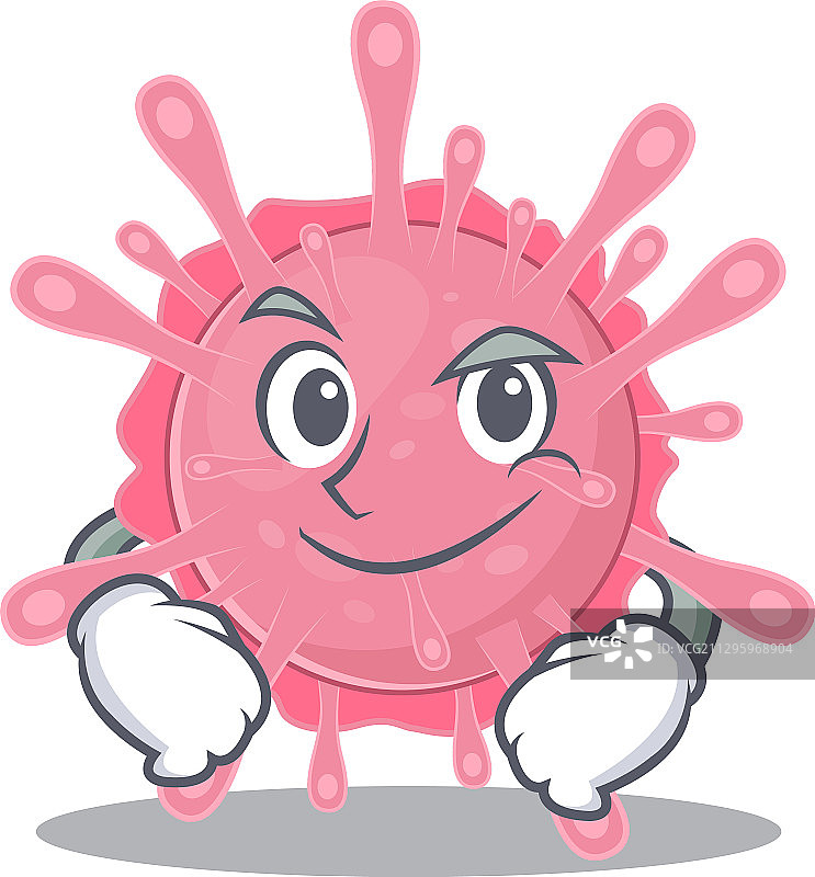 自信的冠状病毒卡通形象图片素材