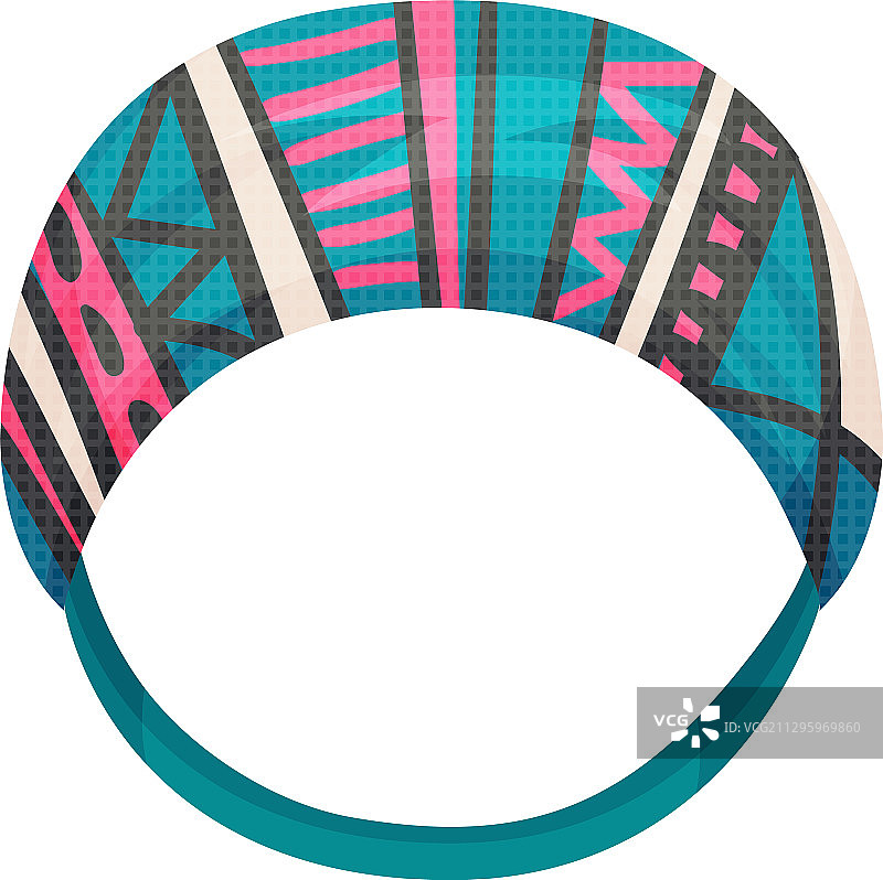 白色背景上带铆钉的纺织头带图片素材