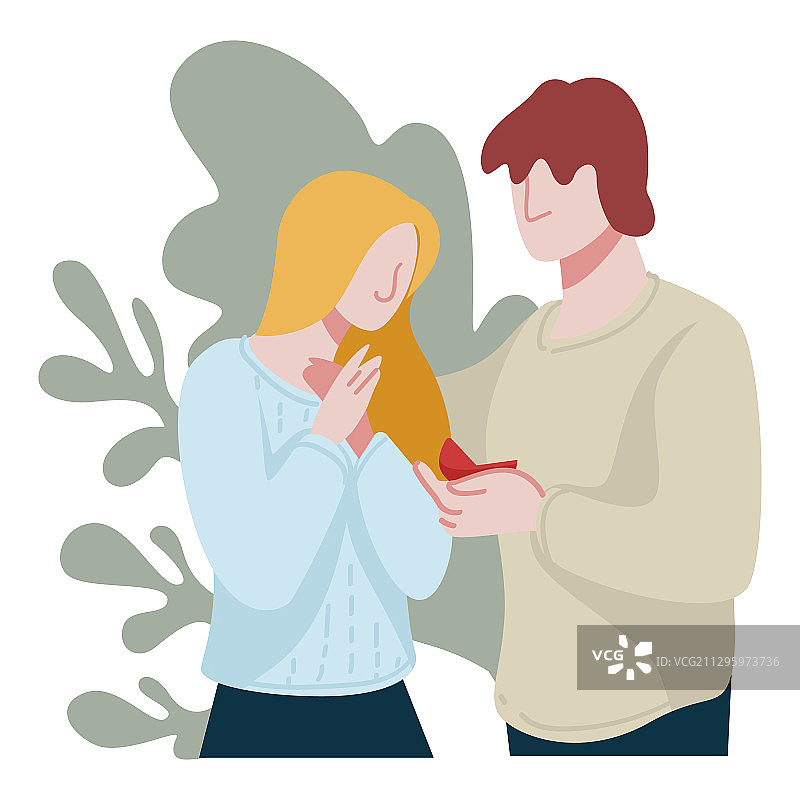 男子向女友求婚图片素材