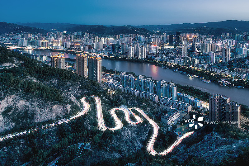 兰州罗九公路图片素材