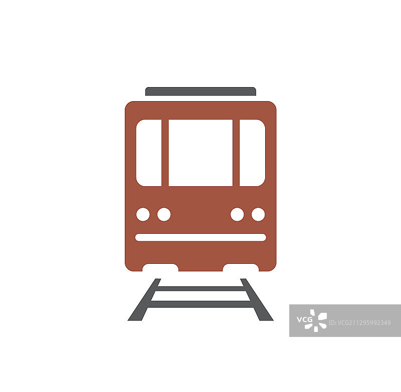 背景上的铁路运输相关图标图片素材