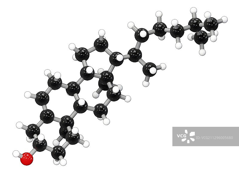 胆固醇分子模型图片素材