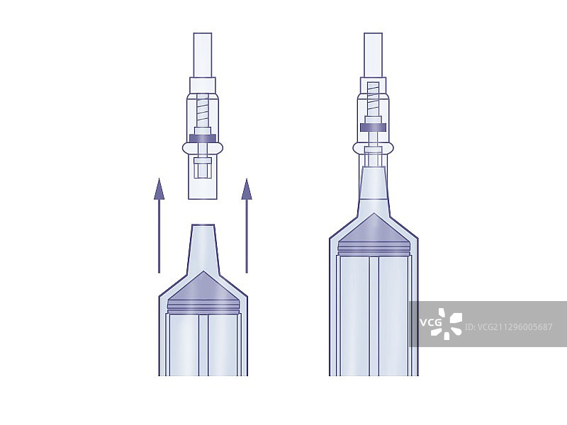 吸奶器注射器和阀门插图图片素材