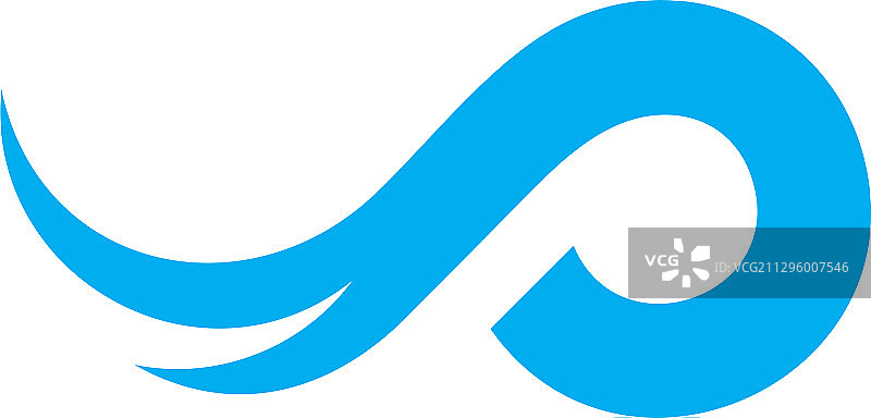 简约几何动感蓝色海浪旋转图片素材