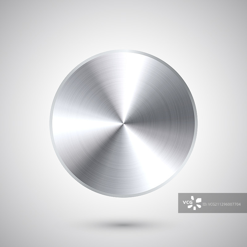 逼真金属铬按钮银色钢制音量图片素材