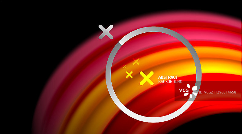 漩涡曲线模糊了彩色全息线图片素材