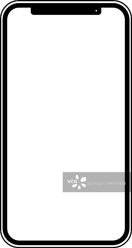智能手机无边框空白屏幕模型图片素材