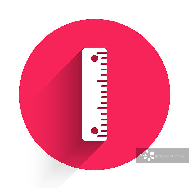 带阴影的白色标尺图标图片素材