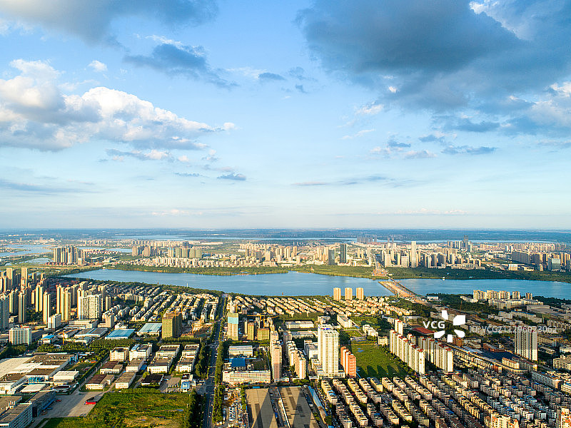 南昌青山湖航拍图片素材