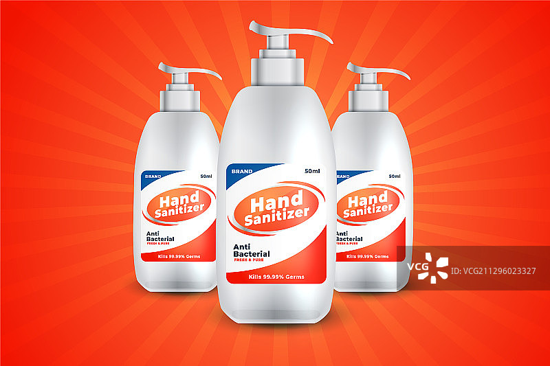 逼真凝胶或液体免洗洗手液图片素材