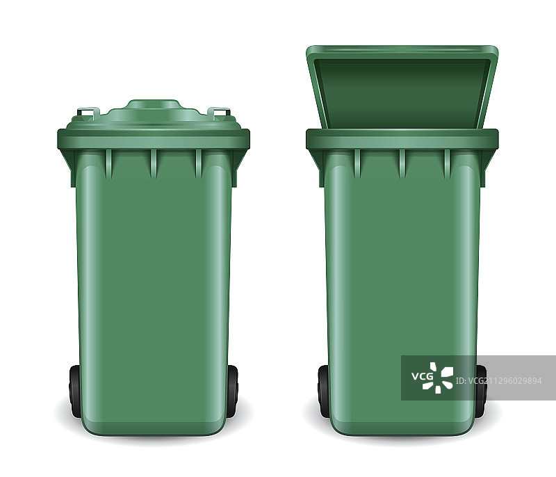 垃圾箱开合状态图片素材