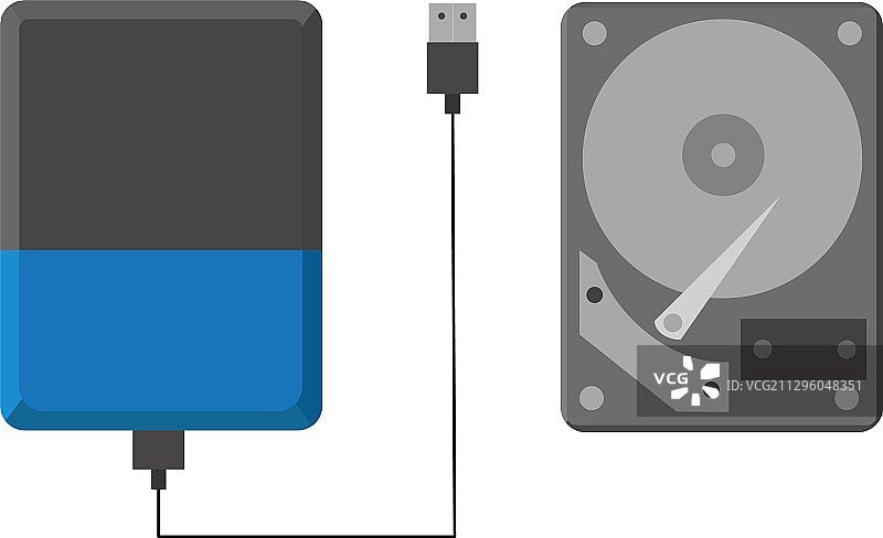 硬盘内外结构图片素材