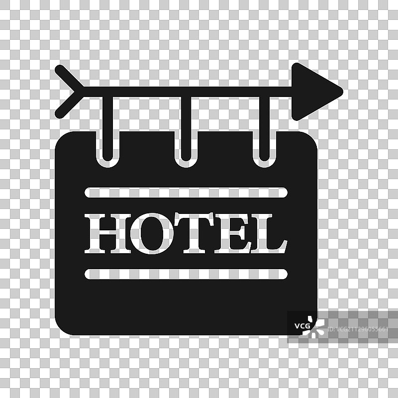 扁平风格酒店标志图标图片素材