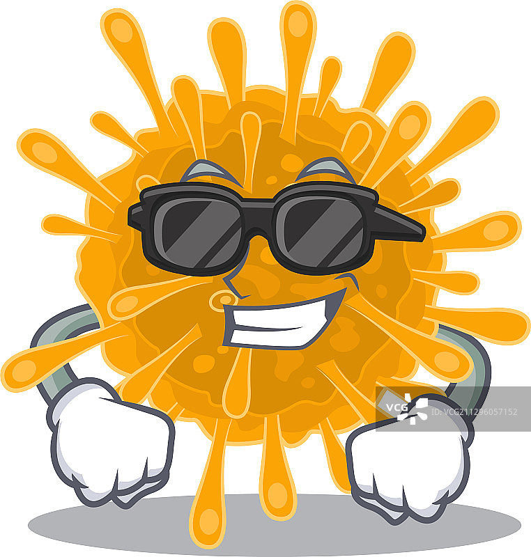 戴黑框眼镜的冠状病毒图片素材