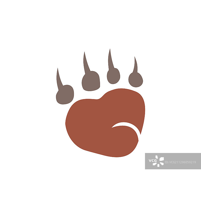 背景上的动物脚印图标，用于图形设计图片素材