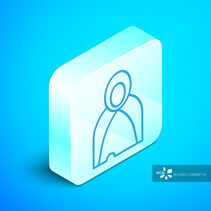 2.5D线条斗篷披肩图标图片素材