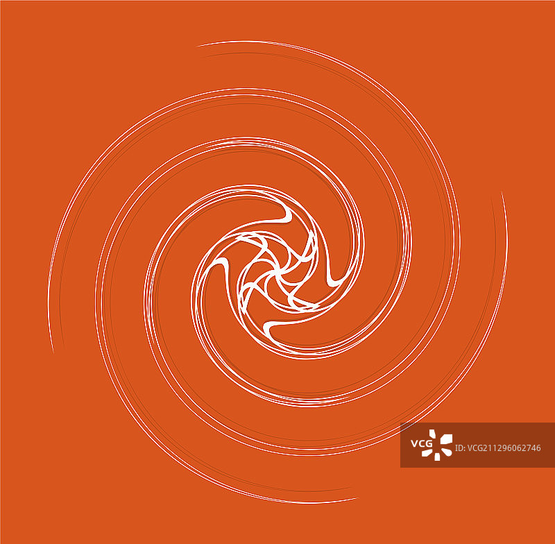 白色螺旋状卷曲和卷曲的形状图片素材