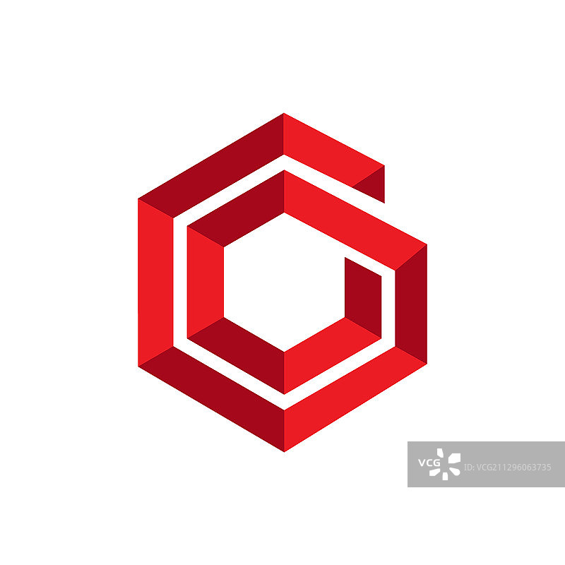 现代几何六边形标志设计图片素材