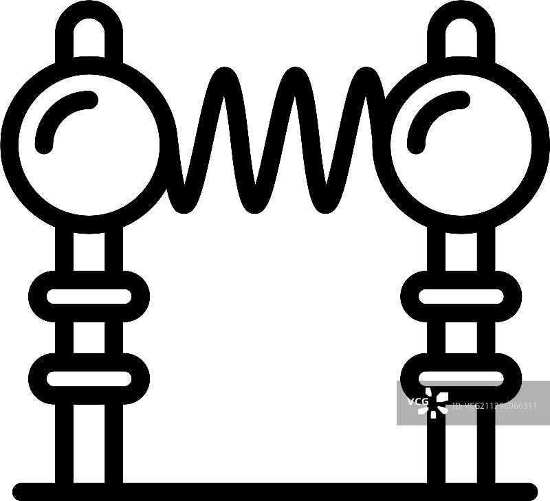 特斯拉电极图标轮廓样式图片素材