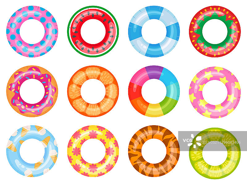 橡胶游泳圈粉色救生圈夏季图片素材