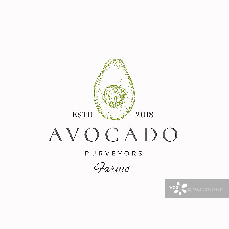 牛油果农场抽象标志图片素材