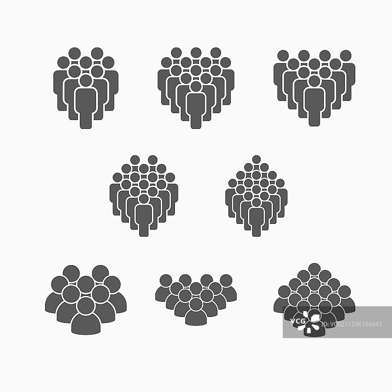 人群图标集合图片素材