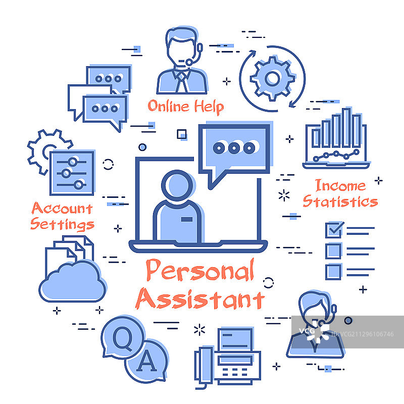 在线支持 - 个人概念图片素材