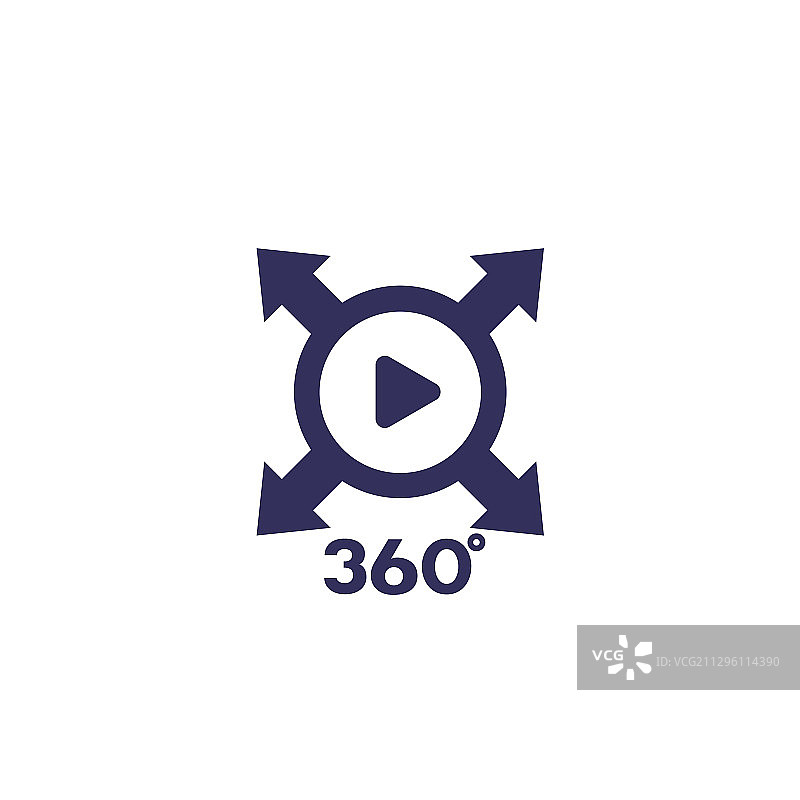 360度全景视频内容图标图片素材