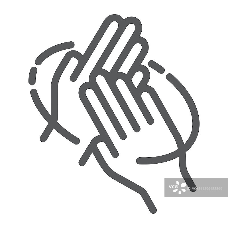 手掌摩擦手掌线图标洗涤和卫生图片素材
