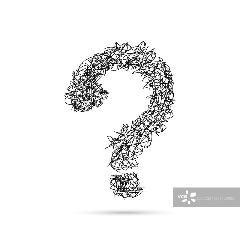 手绘问号图片素材