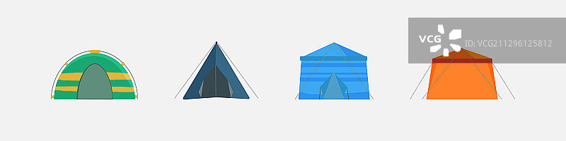 彩色帐篷图片素材