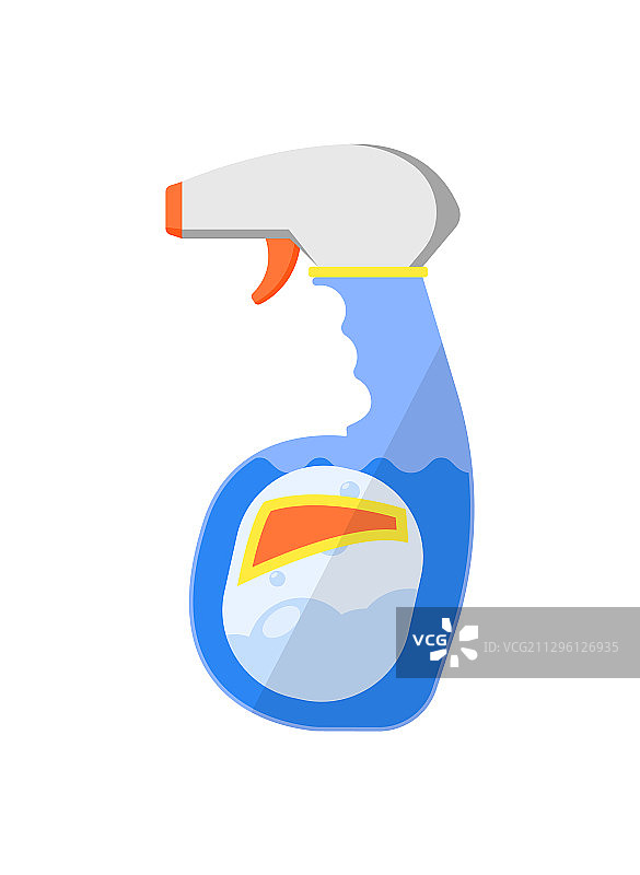 喷雾清洁剂瓶隔离图标图片素材