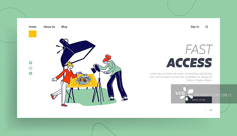 美食摄影师工作引导页模板图片素材