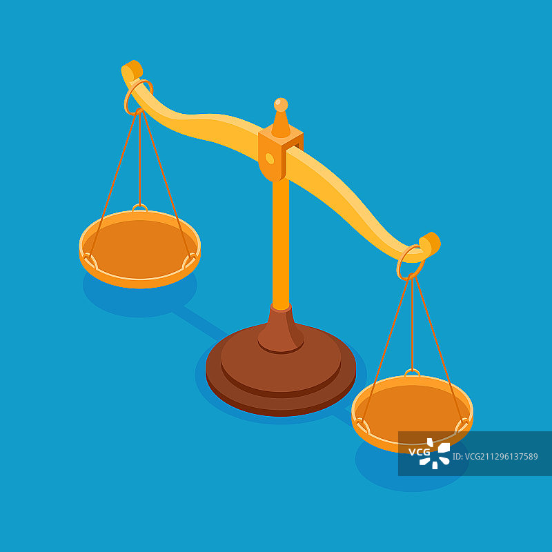 2.5D天平平衡选择概念图片素材