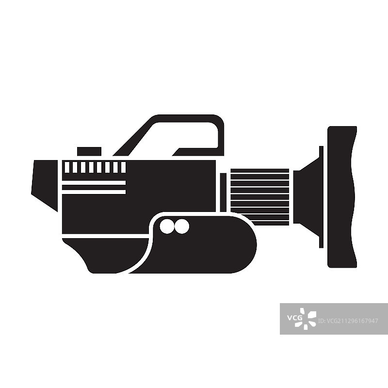 黑色摄像机图标图片素材