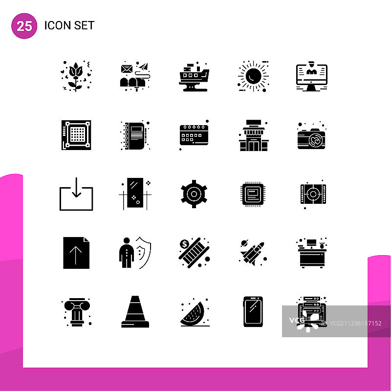 25个商业实体字形包组合图片素材