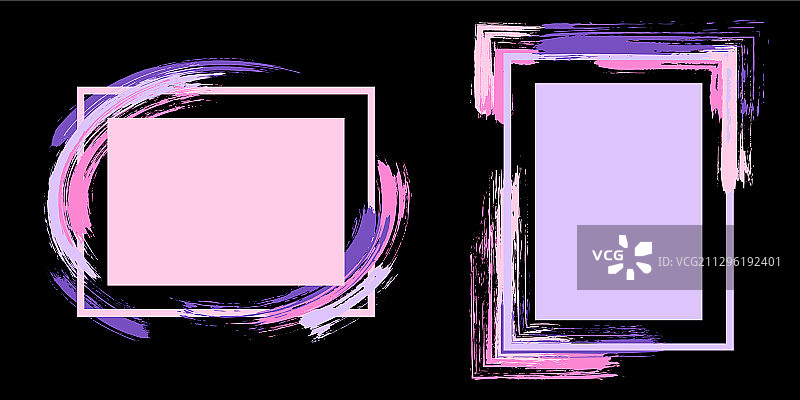 画笔笔触相框图片素材