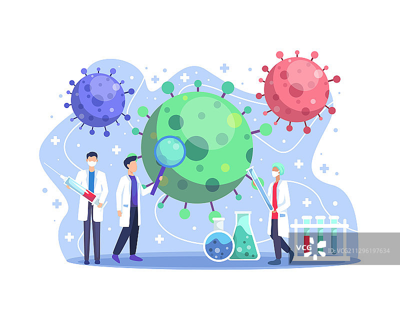 冠状病毒疫苗医学研究图片素材