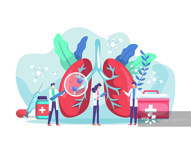 肺部健康诊断概念图片素材