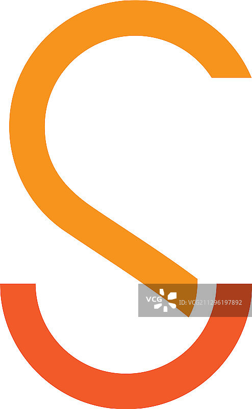 字母SU微笑抽象简约线性设计标志图片素材