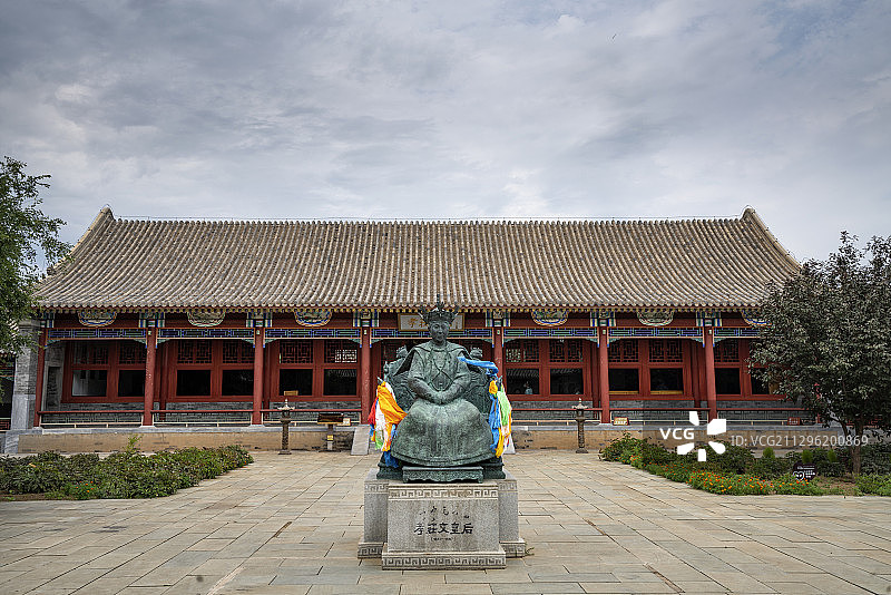 通辽孝庄园孝庄故居达尔罕亲王府孝庄雕塑图片素材