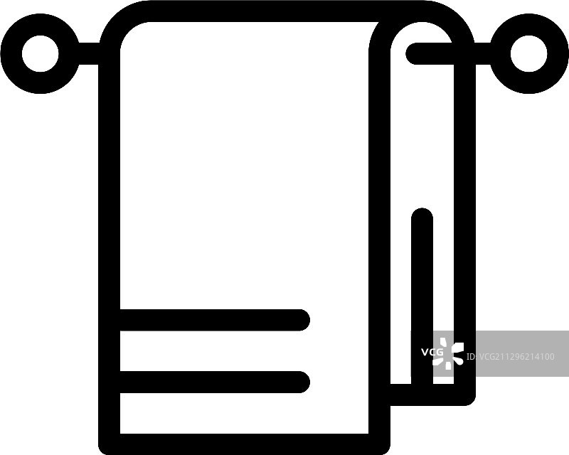 毛巾icon轮廓样式图片素材