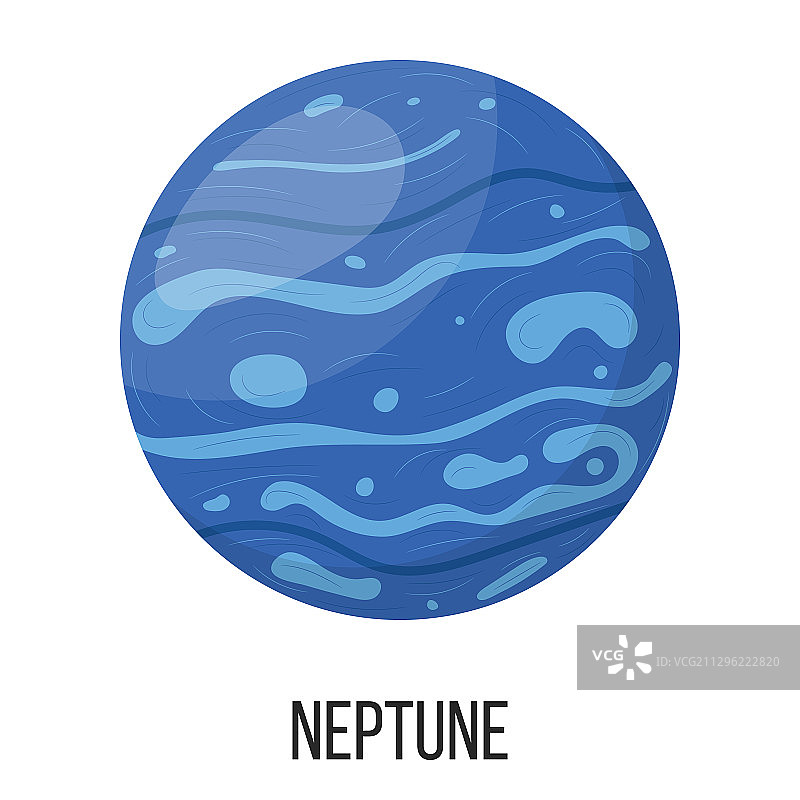 白色背景上的海王星图片素材