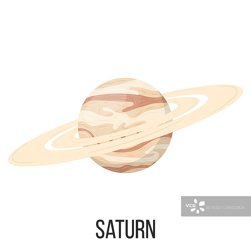白色背景下的土星图片素材