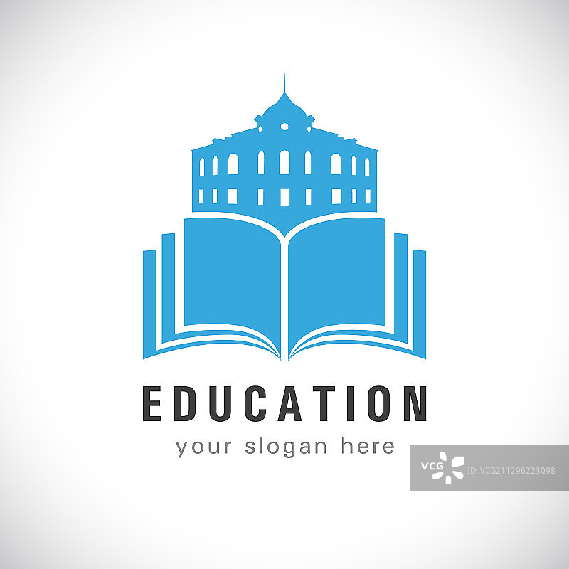 图书馆建筑书籍Logo图片素材